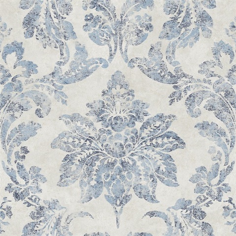 Astor Blue Damask