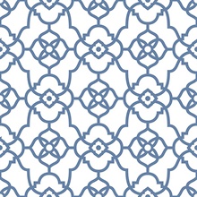 Atrium Blue Trellis Wallpaper