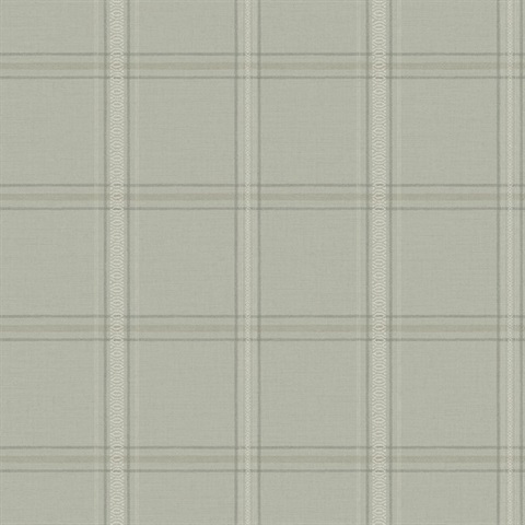 Auberge Sage Green Plaid Wallpaper