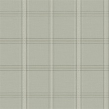 Auberge Sage Green Plaid Wallpaper