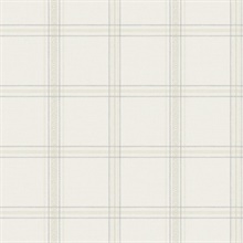 Auberge White Plaid Wallpaper