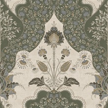 Auden Green Floral Grandeur Wallpaper