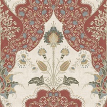 Auden Ruby Floral Grandeur Wallpaper