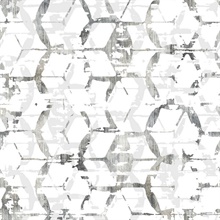 Augustine Black &amp; White Aged &amp; Weathered Geometric Wallpaper