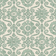 Augustine Mineral Green Peel and Stick Wallpaper