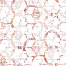 Augustine Pink Aged & Weathered Geometric Wallpaper