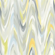 Aurora Yellow Geometric Wave