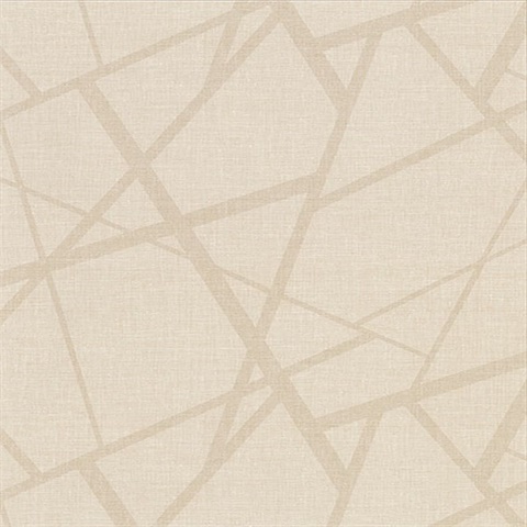 Avatar Cream Abstract Geometric Linen Wallpaper