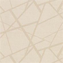 Avatar Cream Abstract Geometric Linen Wallpaper
