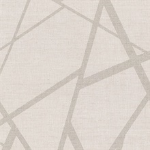 Avatar Off White Abstract Geometric Linen Wallpaper