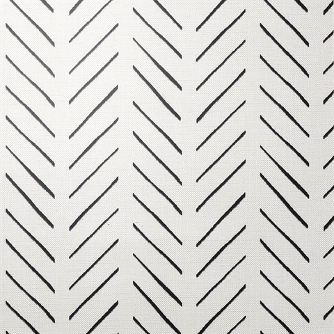 Avenue Herringbone Geometric Charcoal