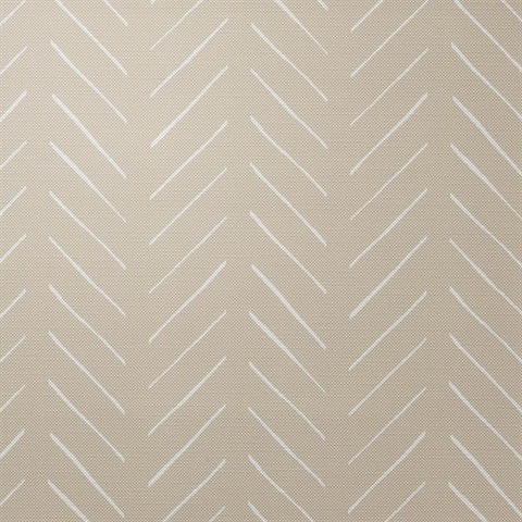 Avenue Herringbone Geometric Parchment