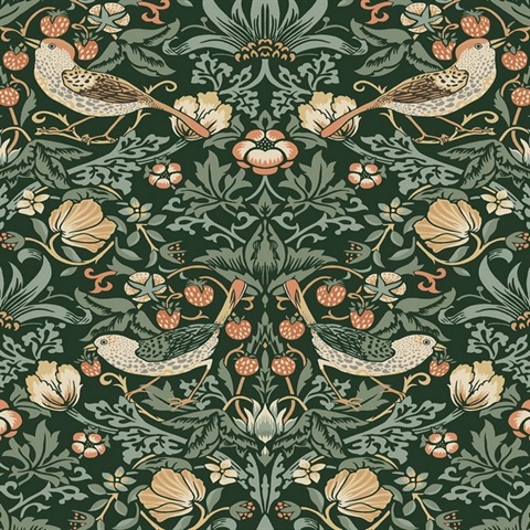 Aves Garden Botanical Forest Green Peel and Stick Wallpaper
