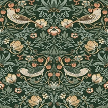 Aves Garden Botanical Forest Green Peel and Stick Wallpaper