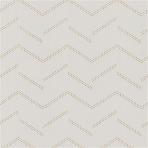 Aviator Gold Abstract Chevron 54" Commercial Grade Wallpaper