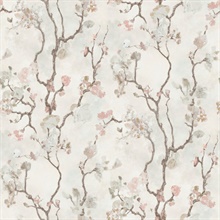 Avril Chinoiserie Blush Asian Branches Wallpaper