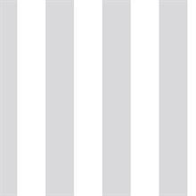Awning Stripe Grey Retro Wallpaper