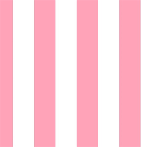 Awning Stripe Hot Pink Retro Wallpaper