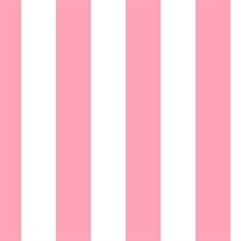 Awning Stripe Hot Pink Retro Wallpaper