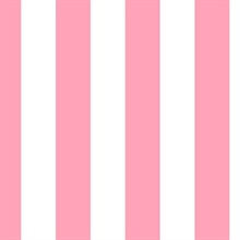 Awning Stripe Hot Pink Retro Wallpaper