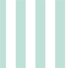 Awning Stripe Mint Green Retro Wallpaper