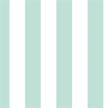 Awning Stripe Mint Green Retro Wallpaper