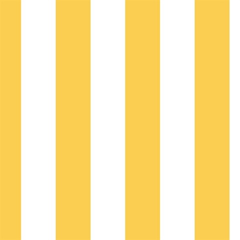 Awning Stripe Yellow Retro Wallpaper