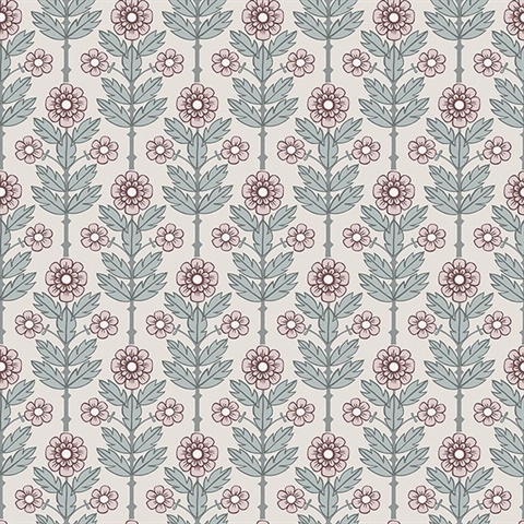 Aya Eggshell Floral Wallpaper
