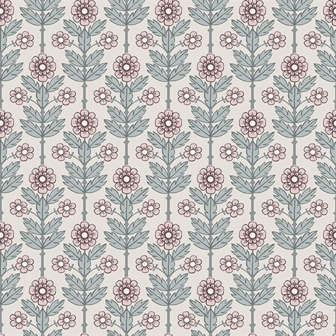 Aya Eggshell Floral Wallpaper