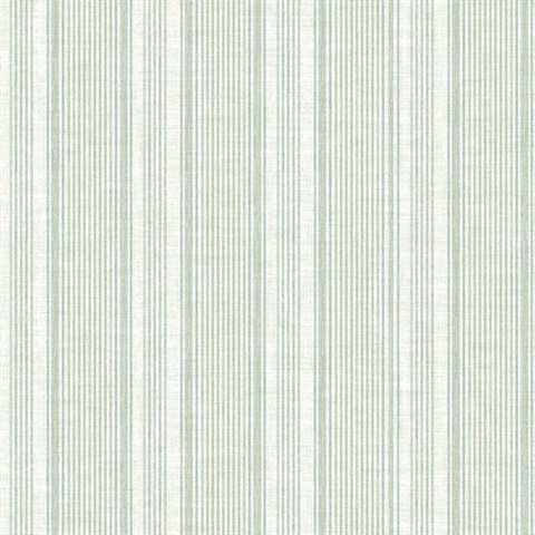 Ayanna Light Green Striped Wallpaper