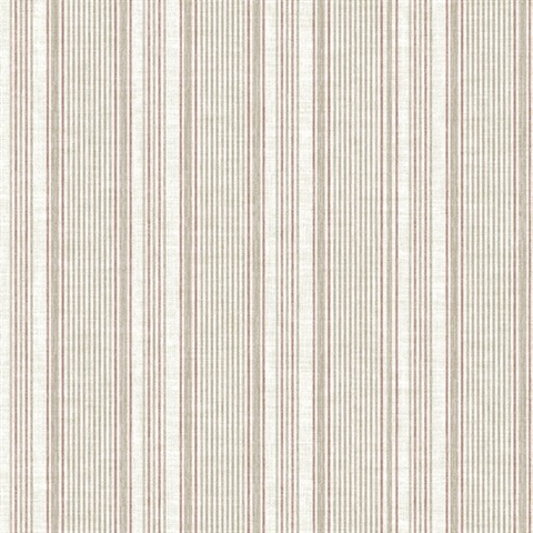 Ayanna Rust Striped Wallpaper