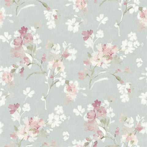 Azalea Fuchsia Floral Branches Wallpaper