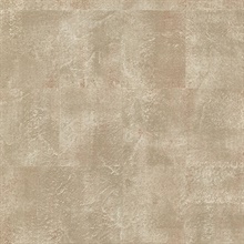 Azoic Copper Textured Brushstroke Squares Wallpaper