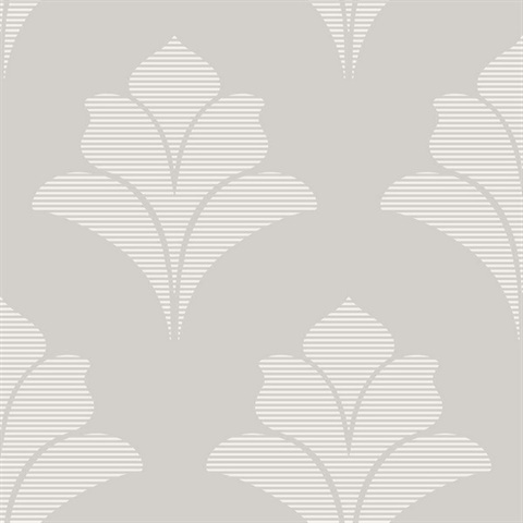 Aztlan Shadow Modern Damask Wallpaper