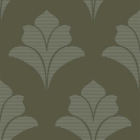 Aztlan Tropicale Modern Damask Wallpaper