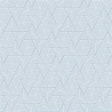 Baby Blue & White Triangle Geometric Shapes Wallpaper