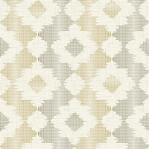 Babylon Mustard Yellow Abstract Floral Wallpaper