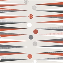 Backgammon - Harvest Orange colourway wallpaper