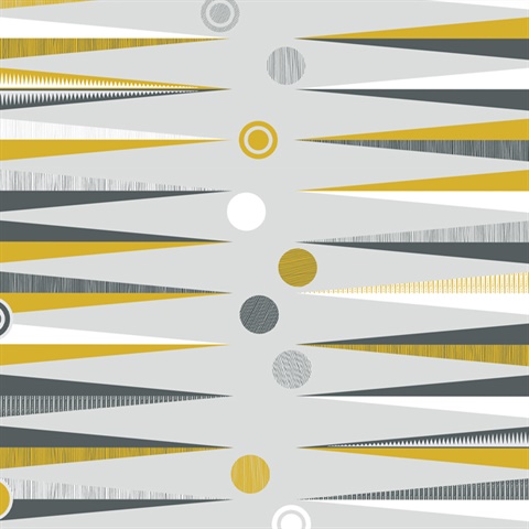 Backgammon - Mustard colourway wallpaper