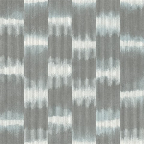 Baldwin Slate Shibori Stripe Wallpaper