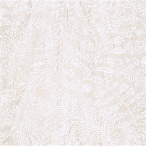 Balth Beige Botanical Wallpaper