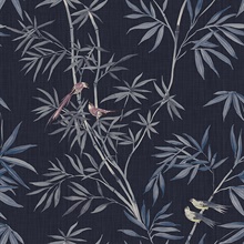 Bamboo Chinoiserie Nightfall Peel and Stick Wallpaper
