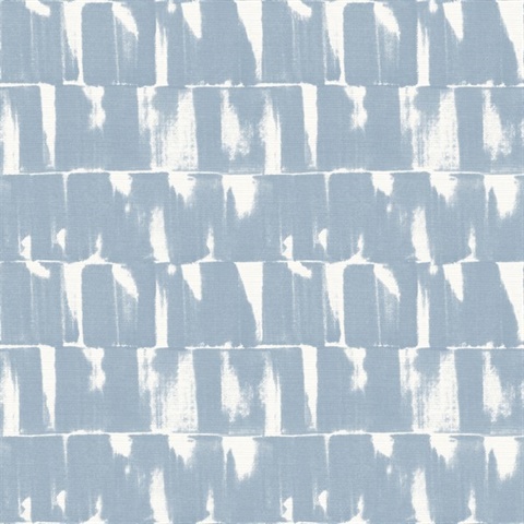 Bancroft Blue Abstract Stripe Wallpaper