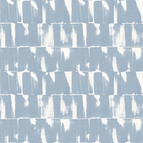 Bancroft Blue Abstract Stripe Wallpaper