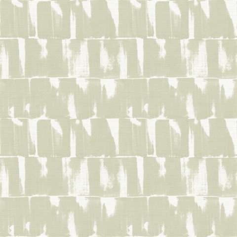 Bancroft Sage Abstract Stripe Wallpaper