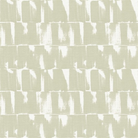 Bancroft Sage Abstract Stripe Wallpaper