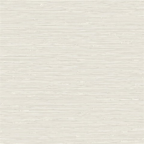 Banni Airy Grey Faux Grasscloth Wallpaper