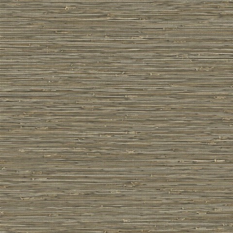 Banni Black and Brown Faux Grasscloth Wallpaper