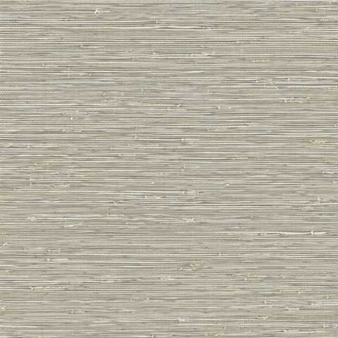 Banni Charcoal Weave Faux Grasscloth Wallpaper