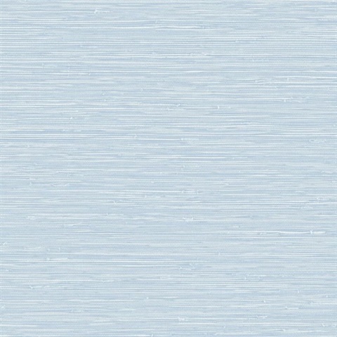 Banni Sky Blue Faux Grasscloth Wallpaper